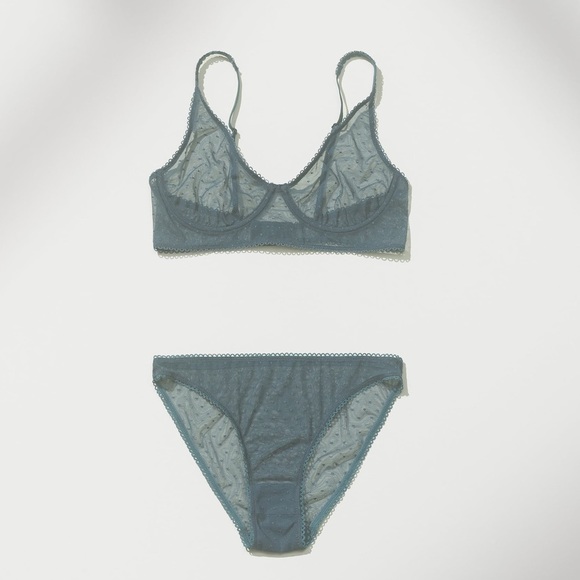 NWT. Zara Green Dotted Mesh Bra. Size 36B. - Picture 3 of 8